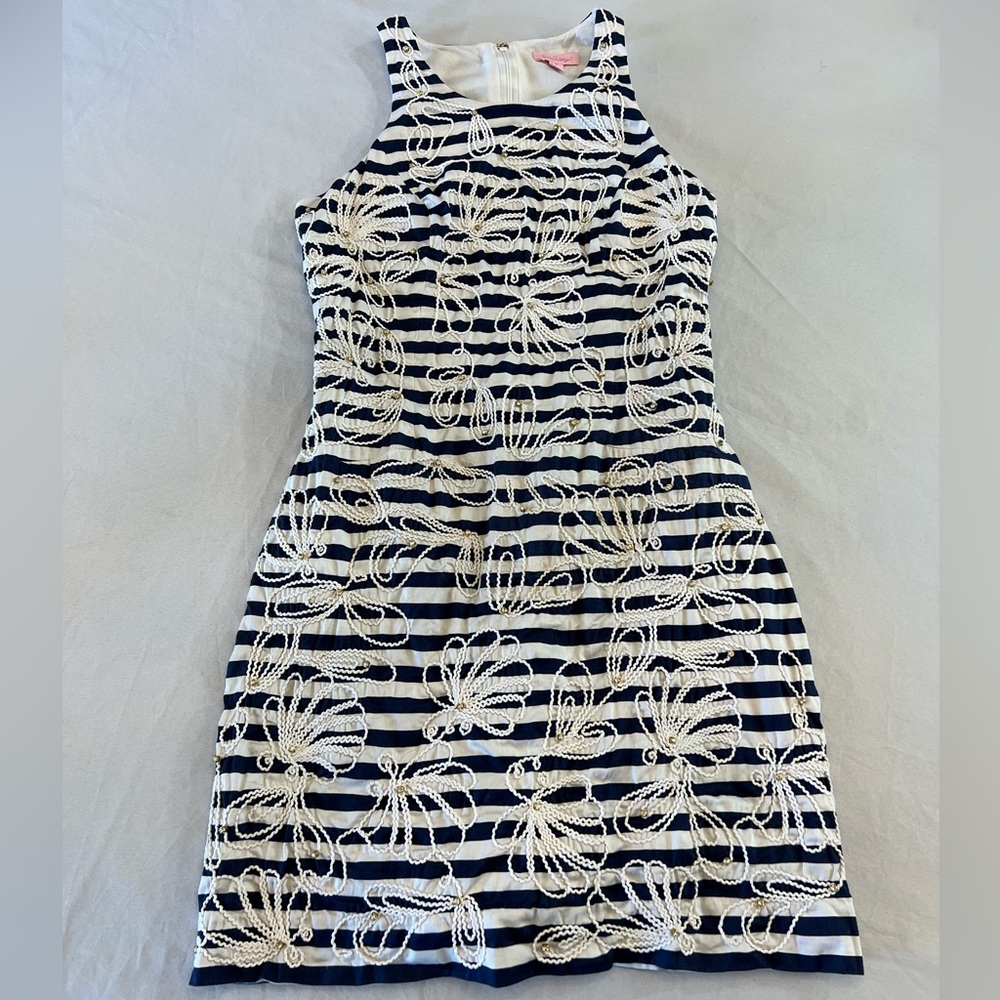 LILLY PULITZER Rhinestone Encrusted Sleeveless Dress, Size 4.
